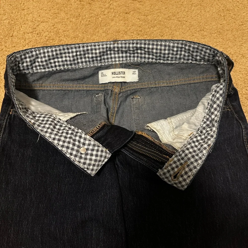 Hollister Dark Wash Low Rise Baggy Jeans 4S - Picture 5 of 6